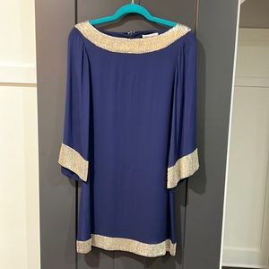 Alice + Olivia Navy with silver beading. Size Medium, NWOT